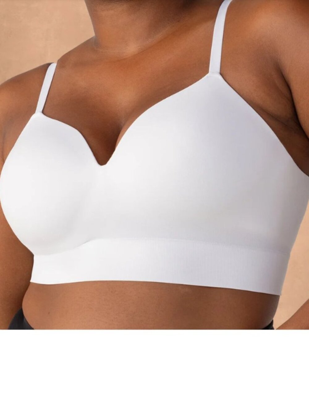 NEW Truekind Supportive Comfort Wireless Shaping Bra White Size XL